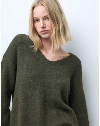Vero Moda - Oversized V Neck Soft Knit Jumper - Lyst