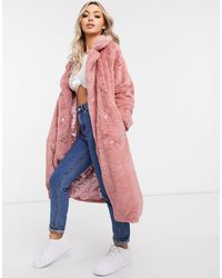 NA-KD Jas Van Imitatiebont - Roze