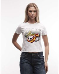 PRNT - Spain Football Cropped T-Shirt - Lyst