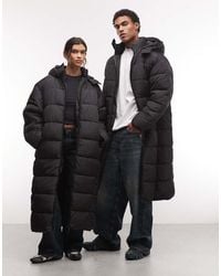 Collusion - Unisex Longline Hooded Maxi Puffer Coat - Lyst