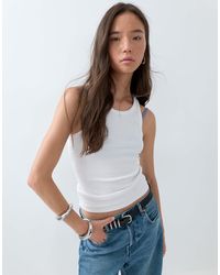 ASOS - High Neck Racer Neck Singlet - Lyst