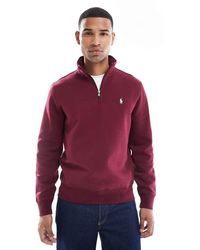 Polo Ralph Lauren - Sudadera Roja De Manga Larga Con Logo Icon De -Rojo - Lyst
