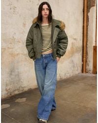 Stradivarius - Cropped Jack Met Capuchon - Lyst