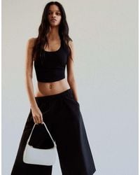 Bershka - Halter Neck Top With Back Knot - Lyst