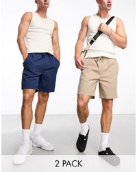 Only & Sons - – 2er-pack twill-shorts - Lyst