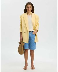 SELECTED - Short en jean - clair - Lyst
