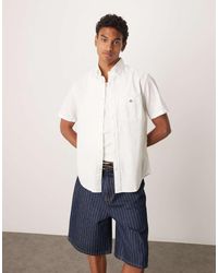 GANT - Regular-Fit Overhemd Van Dobbystof Met Korte Mouwen - Lyst