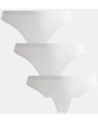 ONLY - Set Van 3 Geribbelde Naadloze Strings - Lyst