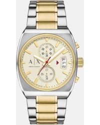ARMANI EXCHANGE - – oliver – herren-quarz-chronograph aus zweifarbigem edelstahl - Lyst