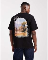 Jack & Jones - Oversize T-Shirt With Scenic Back Print - Lyst