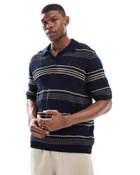 Only & Sons - Relaxed Fit Open Knit Polo - Lyst