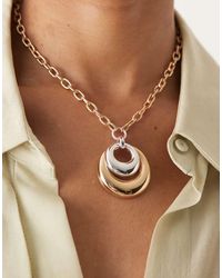 ASOS - Grove Schakelketting Met Rond Hangertje - Lyst