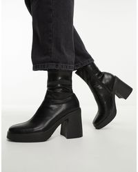 New Look - Botas negras estilo calcetín elásticas - Lyst