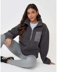 Threadbare - Half Zip Borg Fleece - Lyst