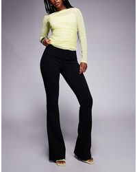 ASOS - Premium Ponte Flare Pants With Tailored Waistband - Lyst