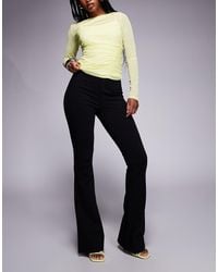 ASOS - Premium Ponte Flare Pants With Tailored Waistband - Lyst