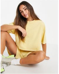 & Other Stories Organic Cotton Co-ord Oversized T-shirt - Yellow