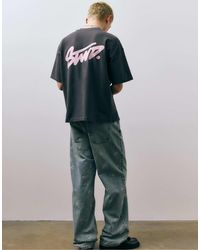 Pull&Bear - Stwd - t-shirt oversize coupe carrée à logo - Lyst