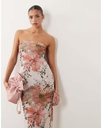 ASOS - Sheer Mesh Bandeau Maxi Dress - Lyst