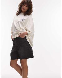 TOPSHOP - Losse Denim Jort - Lyst
