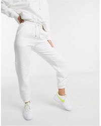 Missguided joggers With Paperbag Waist - White