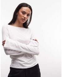 Weekday - Annie Super Soft Long Sleeve Boat Neck Top - Lyst