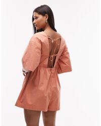 TOPSHOP - Combishort à col v plongeant - Lyst