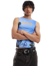 Collusion - Slash Neck Vest With Sky Print - Lyst