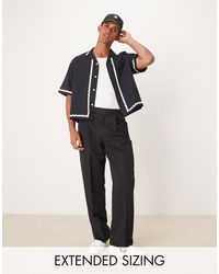 ASOS - Pantalon ample habillé avec pince sur l'avant - Lyst