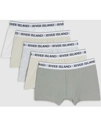 River Island - Tipped Pack Of 5 Trunks - Lyst