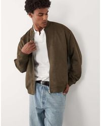 ASOS - Faux Suede Oversized Jacket - Lyst