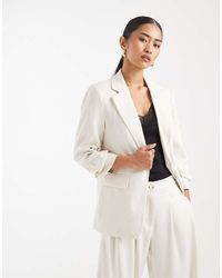 Vero Moda - Ruched Sleeve Blazer Co-Ord - Lyst