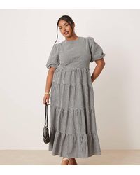 Nobody's Child - Ricky Puff Sleeve Midi Dress - Lyst