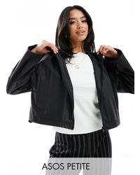ASOS - Asos design petite - veste imperméable courte à capuche - Lyst