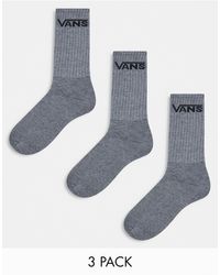 Vans - Confezione da 3 paia di calzini classici grigi - Lyst