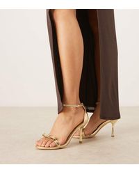 Glamorous - Barely There Sandals With Bow Detail - Lyst
