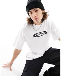 G-Star RAW - T-shirt oversize avec logo rétro - Lyst