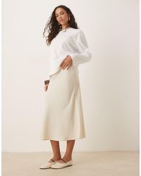 Y.A.S - Satin Midi Skirt - Lyst