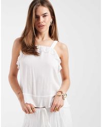 Motel - Co-Ord Shaista Lace Trim Top - Lyst