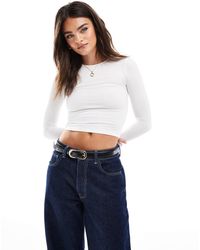 Stradivarius - – str – langärmliges, formendes shirt - Lyst