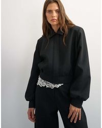 TOPSHOP - Blazer Met Rits - Lyst