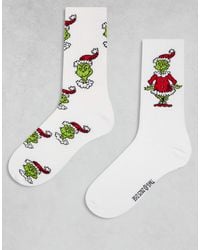 ASOS - Christmas 2 Pack Socks With The Grinch Graphic - Lyst