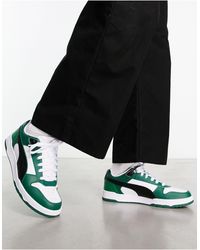 PUMA - Rbd game - sneakers basse bianche, verdi e nere - Lyst