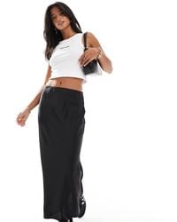 ASOS - Asos Design Petite Satin Bias Midi Skirt - Lyst