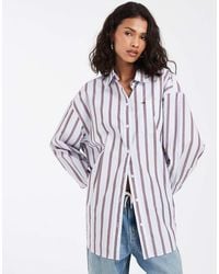 Tommy Hilfiger - Flag Logo Oversized Shirt - Lyst