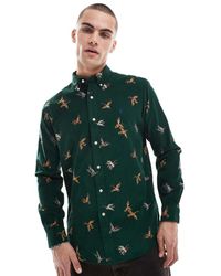 Polo Ralph Lauren - Camisa Clásica Extragrande Con Estampado De Ánade Real Y Logo Icon De - Lyst