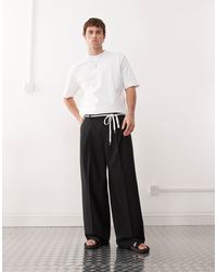 Weekday - Wide Leg Tailored Trousers With Front Pleats - Lyst