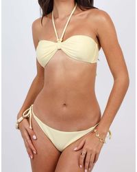 SIMMI - Tie Side Bikini Bottoms With Bead Detail - Lyst