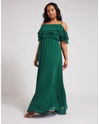 Yours Clothing - Frill Cold Shoulder Maxi Dress - Lyst