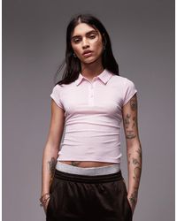 ASOS - Dry Handle Polo Tee With Cap Sleeve - Lyst